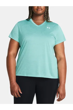 Under Armour Zelené dámské žíhané tričko Tech SSV- Twist